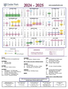 Academic Calendars - Cedar Park Christian Schools